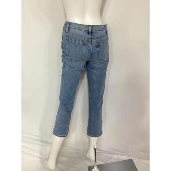 Hatch Maternity the Crop Denim Blue Straight Leg Jeans - Picture 3 of 7